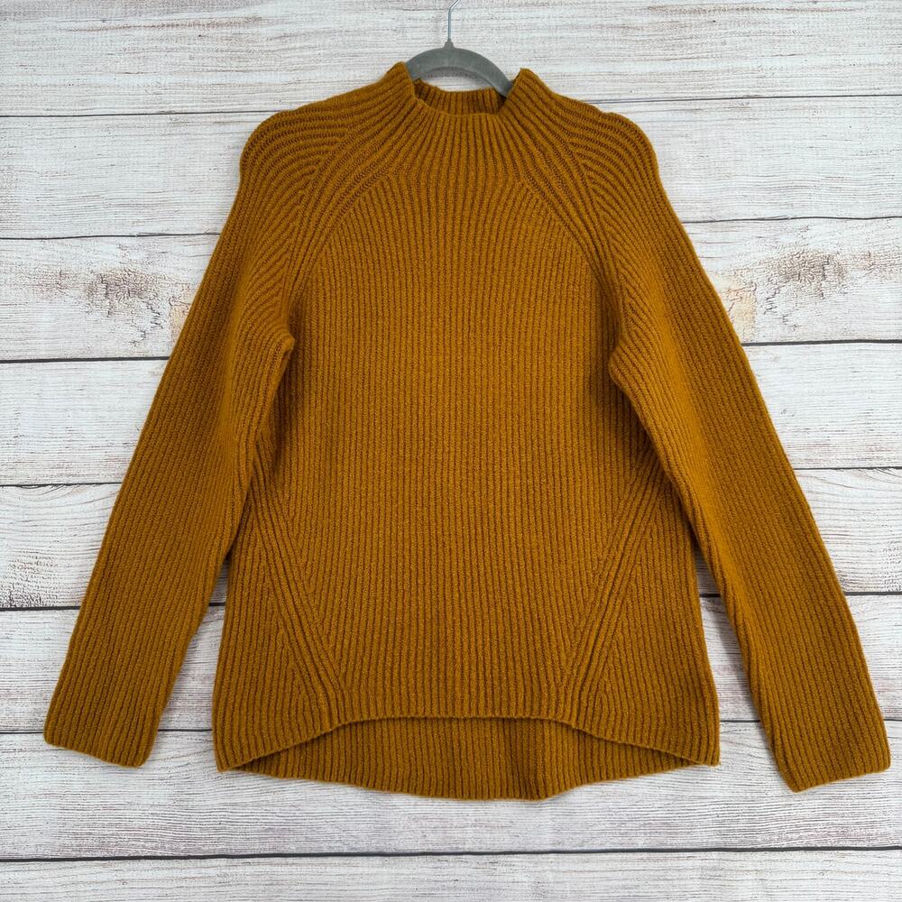 Madewell Northfield Mockneck Sweater Womens Medium Golden Harvest Brown‎
